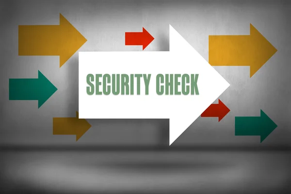 Security check against arrows pointing — Stock Photo, Image