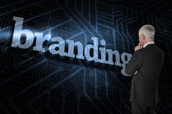 Slovo branding a promyšlené podnikatel — Stock fotografie