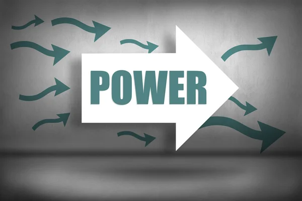 Power against arrows pointing — Stock Photo, Image