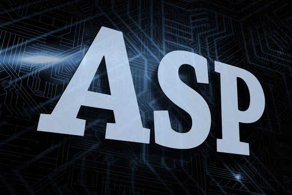 Asp - against futuristic black and blue background — Stock Photo, Image