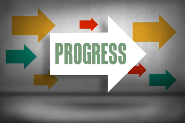 Progress against arrows pointing — Stock Photo, Image