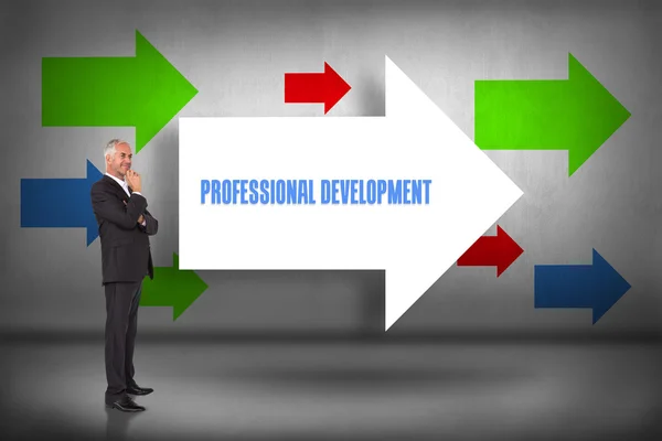 Professional - development against arrows pointing — Stock Photo, Image