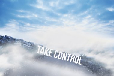 Take control against road clipart