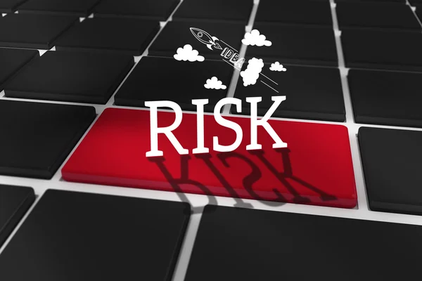 Risk mot svart tangentbord — Stockfoto