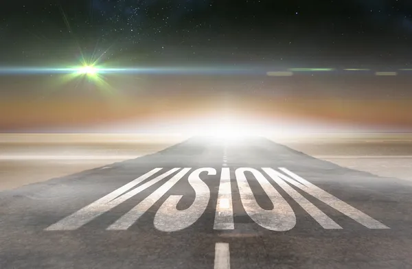 Vision against road leading out to the horizon — Stock Photo, Image