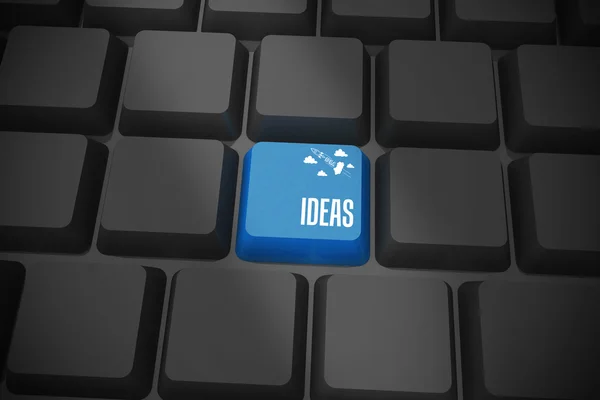 Ideas on black keyboard — Stock Photo, Image