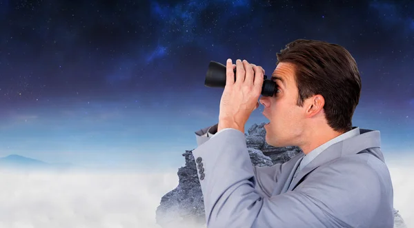 Visionary businessman looking to the future — Stock Photo, Image