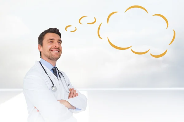 Doctor with speech bubble — Stock Photo, Image