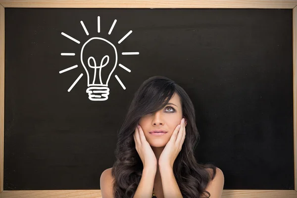 Model posing holding her head — Stock Photo, Image