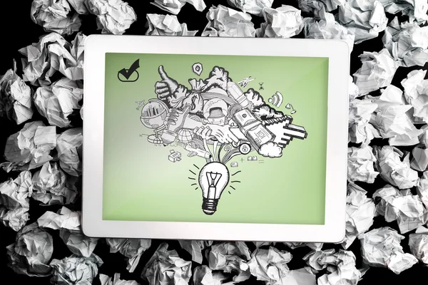 Composite image of ideas doodle — Stock Photo, Image