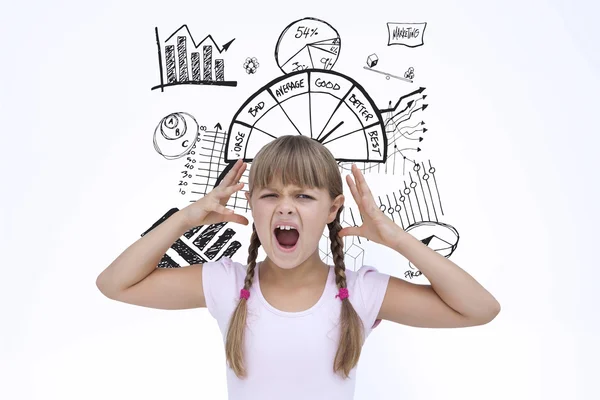 Crazy little girl — Stock Photo, Image