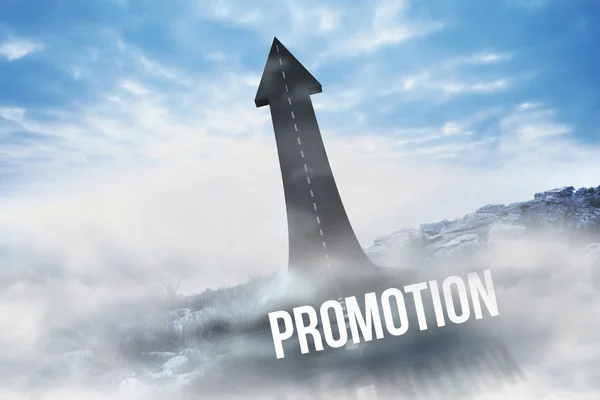 Promotion against road — Stock Photo, Image