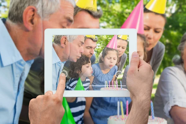 Tenuta della mano tablet pc — Foto Stock