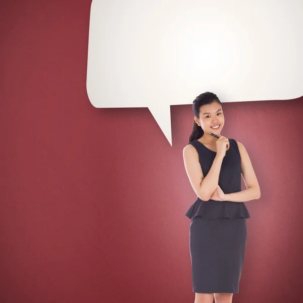 Pensativo asiático mujer de negocios — Foto de Stock