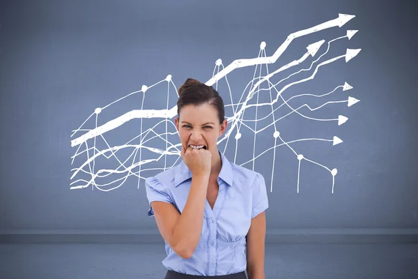 Furious businesswoman — Stock Photo, Image