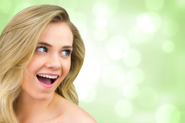 Smiling blonde natural beauty — Stock Photo, Image