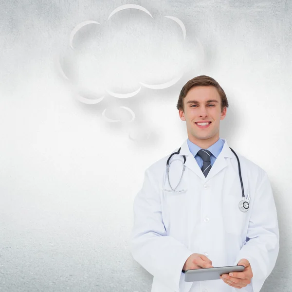 Doctor using tablet pc — Stock Photo, Image