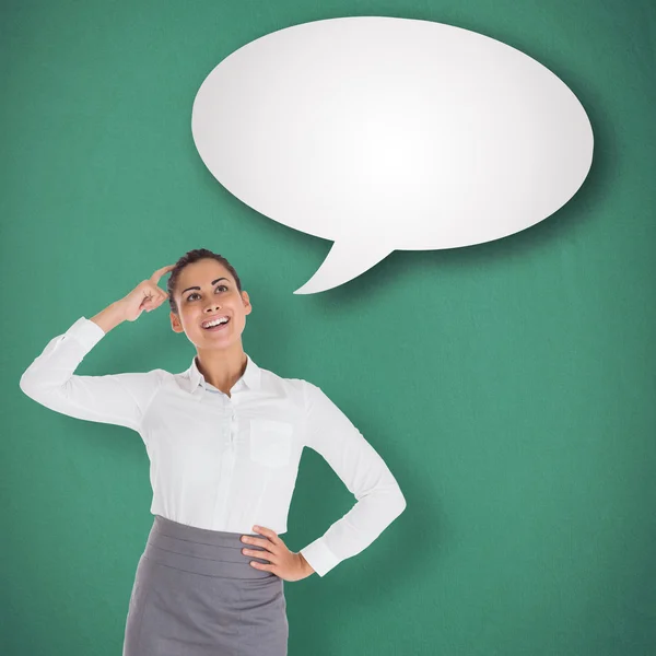 Smiling thoughtful businesswoman — Stock Photo, Image