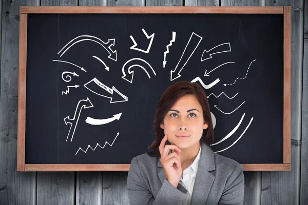 Smiling thoughtful businesswoman — Stock Photo, Image