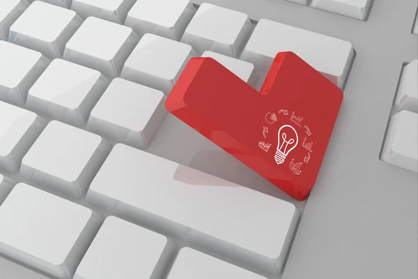 Idea and innovation graphic on key — Stock Photo, Image
