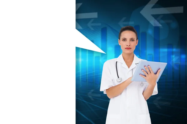 Krankenschwester mit Sprechblase — Stockfoto