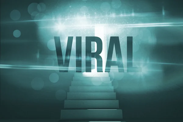 Viral against steps leading to door showing light — Stock Photo, Image