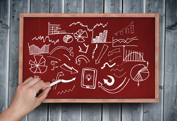 Hand writing brainstorm with chalk — Stock Photo, Image