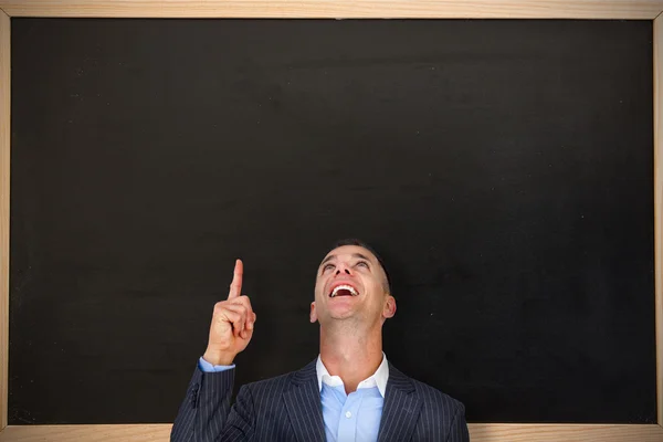 Businessman pointing upward — Stock Photo, Image