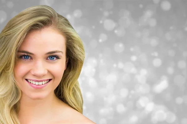 Smiling blonde natural beauty — Stock Photo, Image