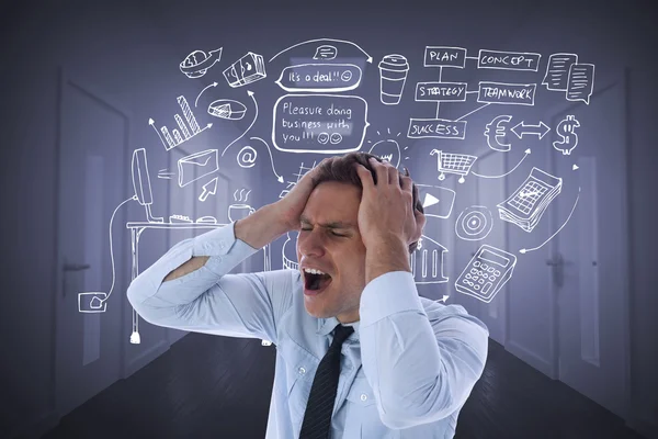 Stressed businessman — Stock Photo, Image