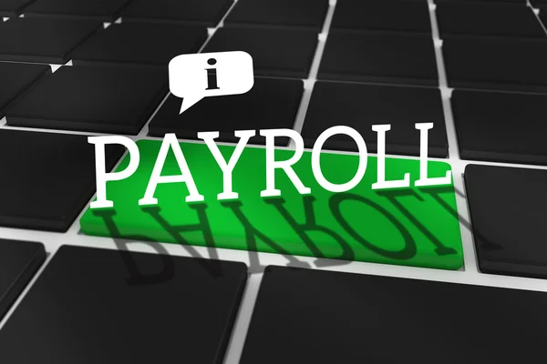 Payroll tegen zwart toetsenbord — Stockfoto