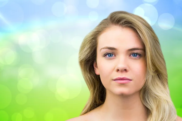 Serious blonde natural beauty — Stock Photo, Image