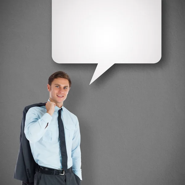 Businessman holding his jacket — Stock Photo, Image