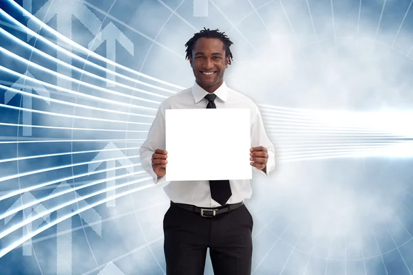 Businessman showing card — Stock Photo, Image