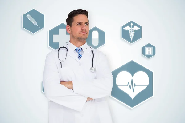 Doctor with arms crossed — Stock Photo, Image