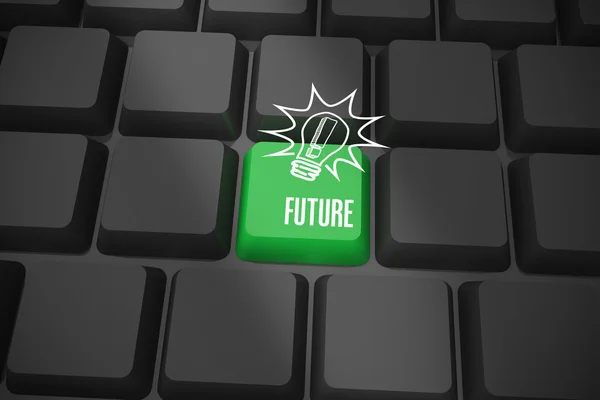 Future on black keyboard — Stock Photo, Image