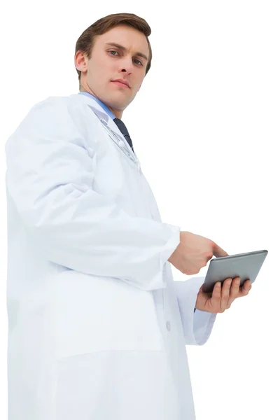 Doctor using tablet pc — Stock Photo, Image