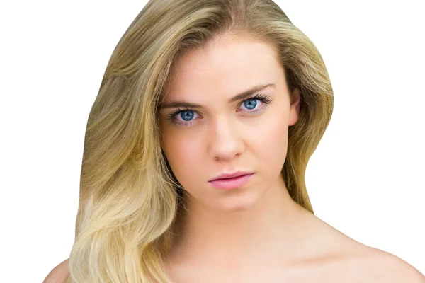 Serious blonde natural beauty — Stock Photo, Image