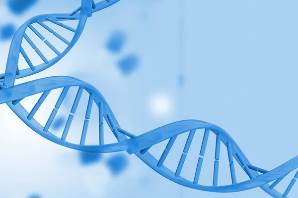 Medicinsk bakgrund med blå dna helix — Stockfoto