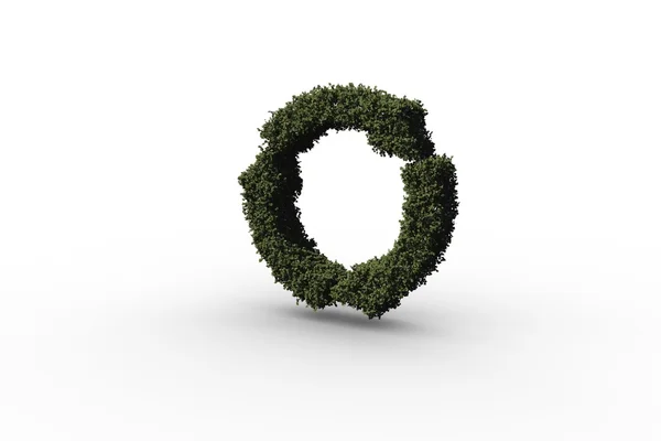 Recycling symbol made of leaves — Stock Photo, Image