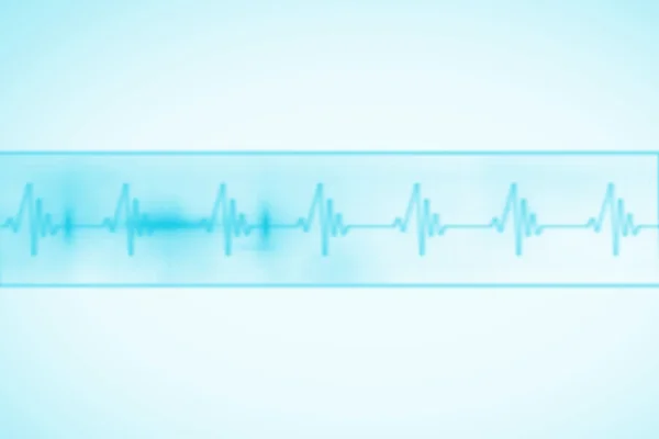 Medical background with blue ecg line — Stock Photo, Image