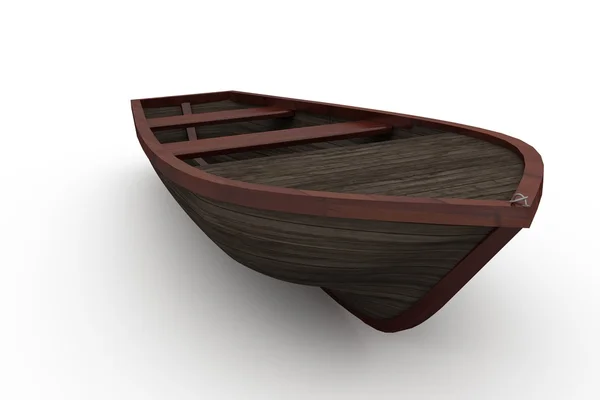 Barco de madeira marrom com sombra — Fotografia de Stock