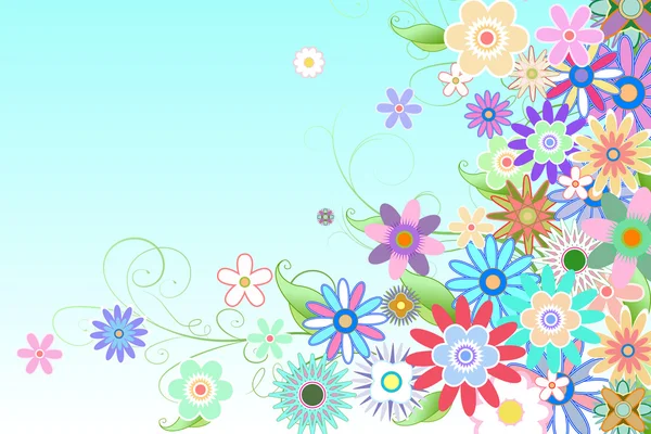乙女チックな花柄のデザインの背景 — ストック写真