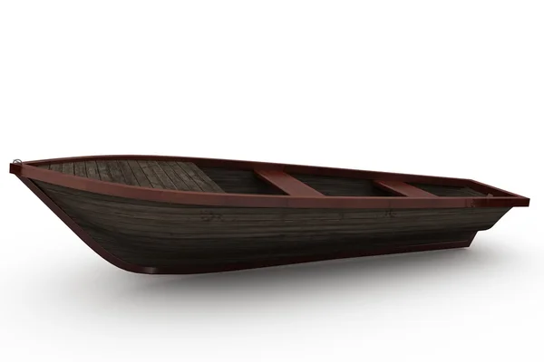 Barca in legno marrone con ombra — Foto Stock