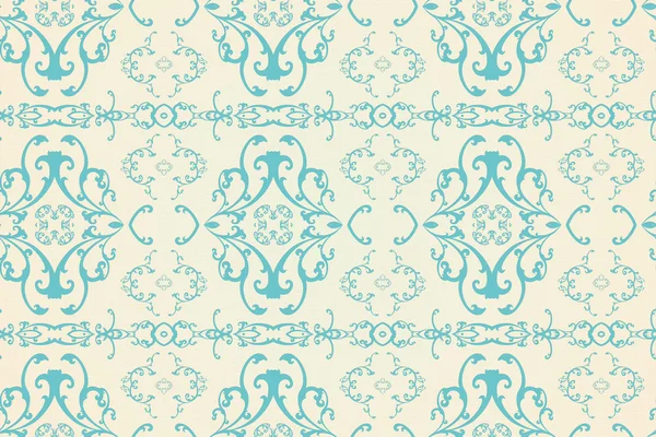 Wallpaper in blue and cream — Stock Photo, Image