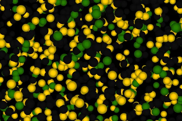 Green yellow and black balls — Stock Photo, Image