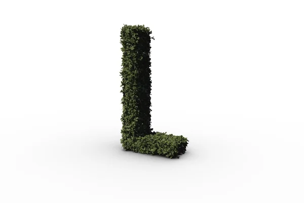 Capital letter l made of leaves — Stock Photo, Image