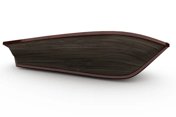 Brązowy drewnianą łodzią z cieniem — Zdjęcie stockowe