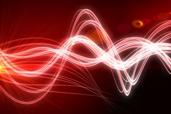 Curved laser light design in red — Stock Photo, Image