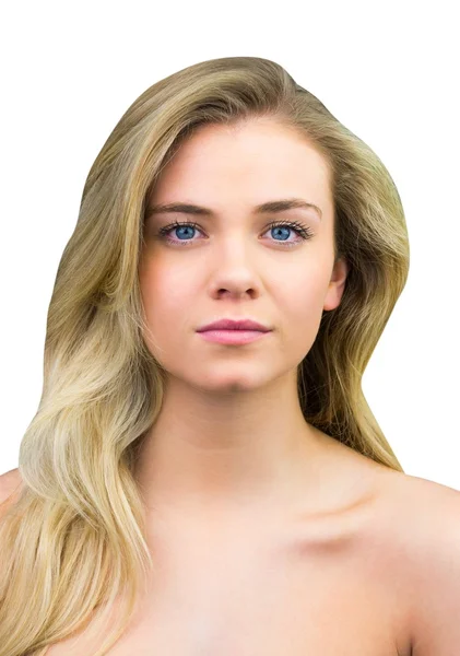 Belleza natural rubia seria — Foto de Stock